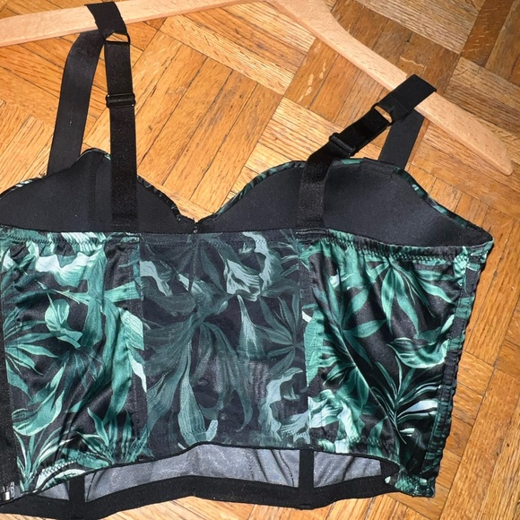 Victoria Secret 36DD Very Sexy Green Shine Strap Rhinestone Corset - Picture 6 of 8